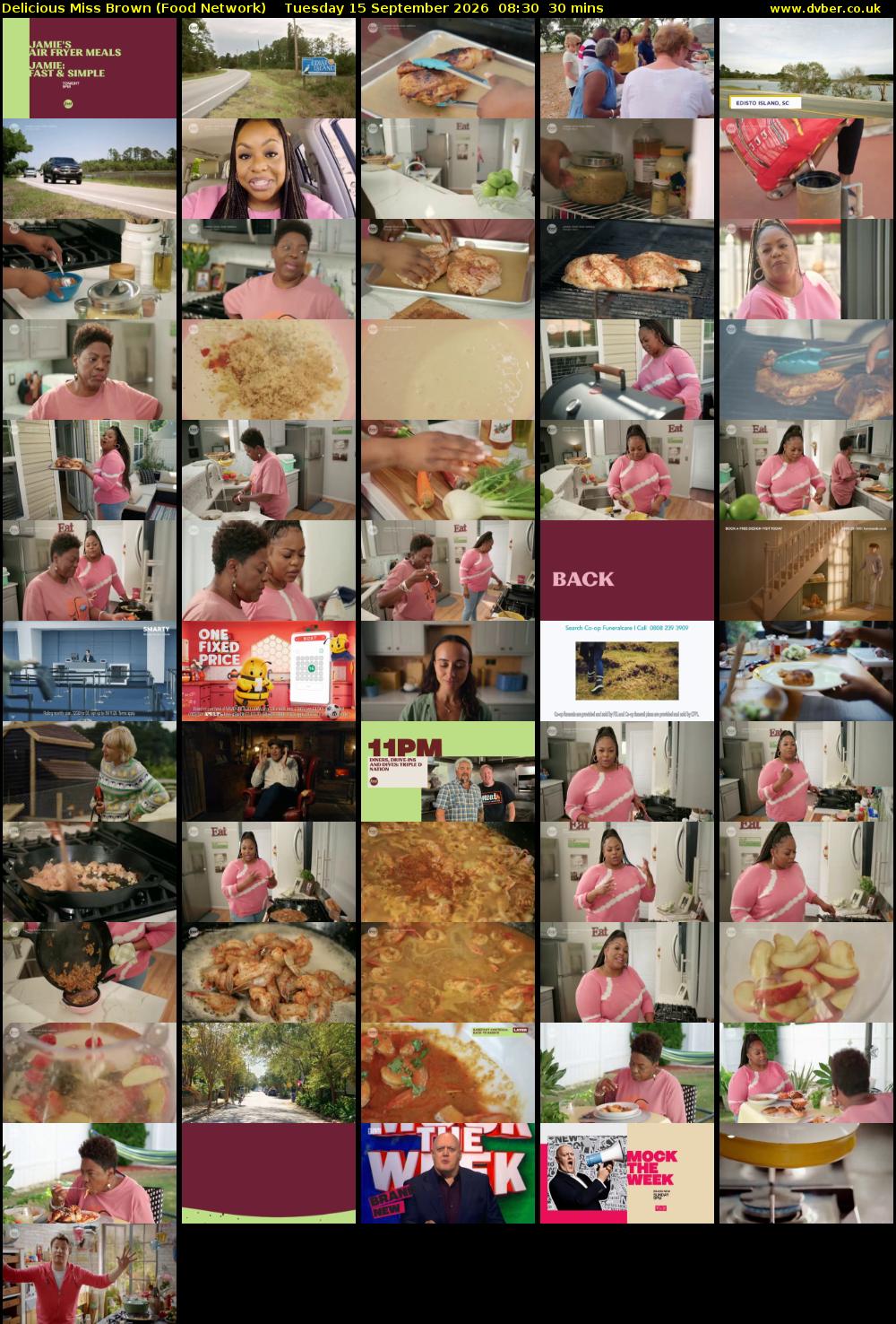 Delicious Miss Brown (Food Network) Tuesday 15 September 2026 08:30 - 09:00