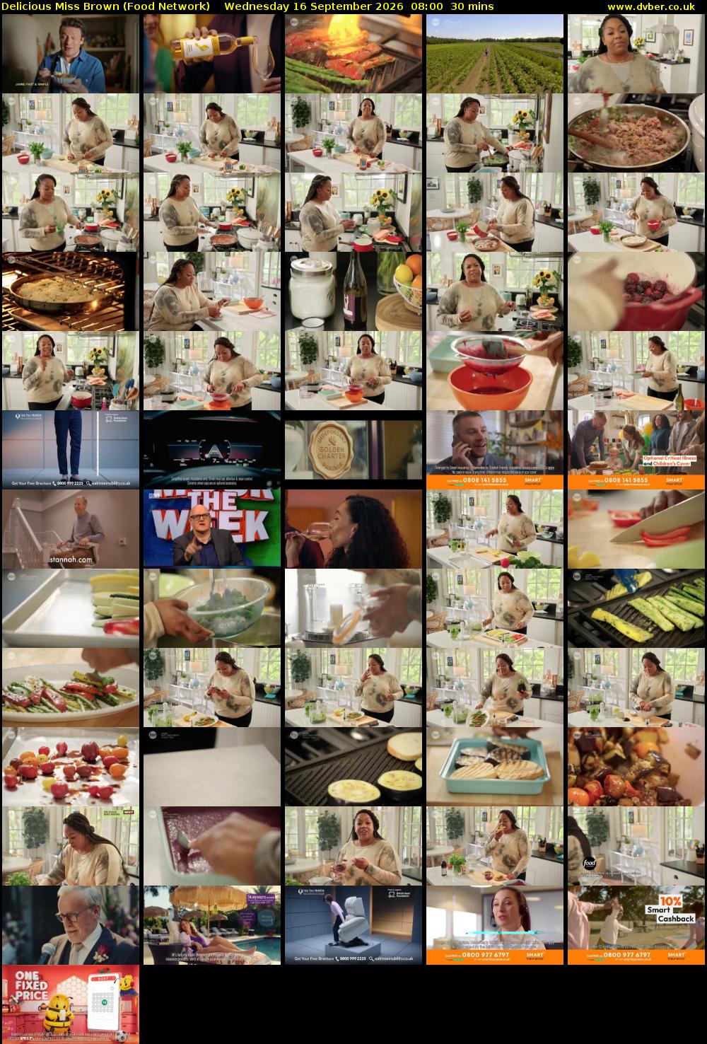 Delicious Miss Brown (Food Network) Wednesday 16 September 2026 08:00 - 08:30