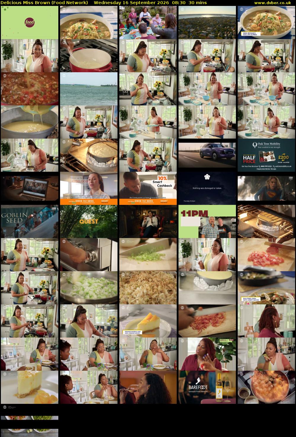Delicious Miss Brown (Food Network) Wednesday 16 September 2026 08:30 - 09:00