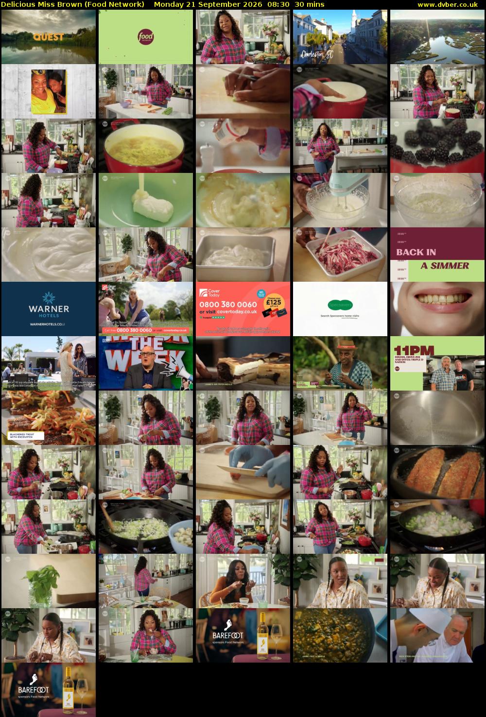 Delicious Miss Brown (Food Network) Monday 21 September 2026 08:30 - 09:00
