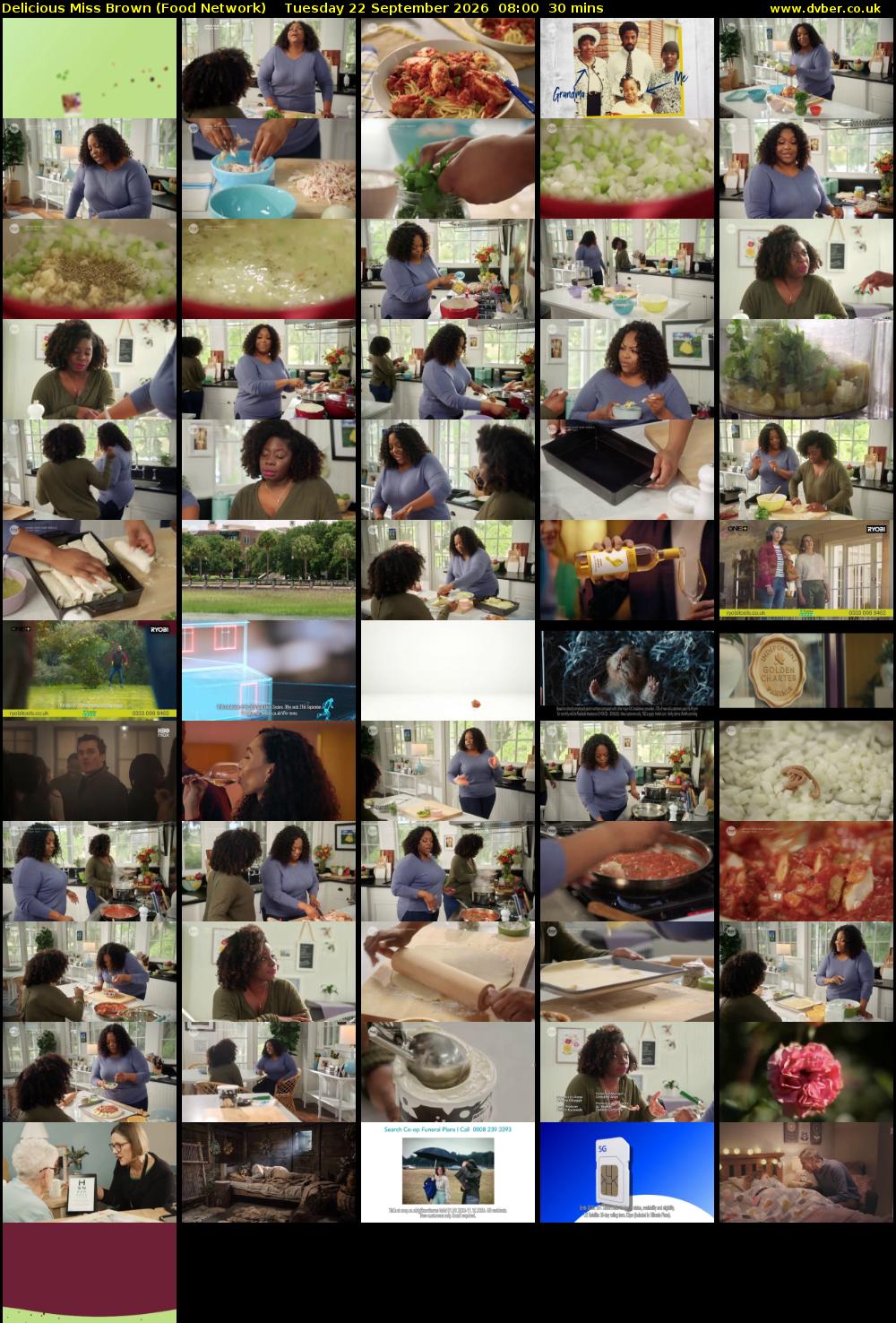 Delicious Miss Brown (Food Network) Tuesday 22 September 2026 08:00 - 08:30