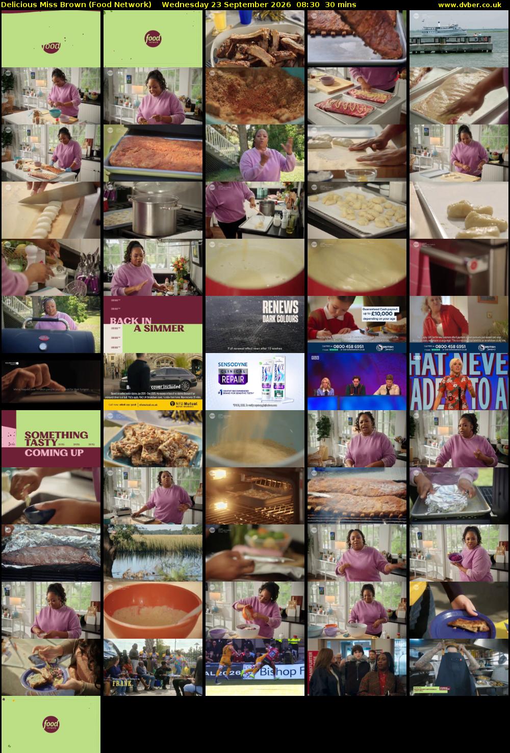 Delicious Miss Brown (Food Network) Wednesday 23 September 2026 08:30 - 09:00