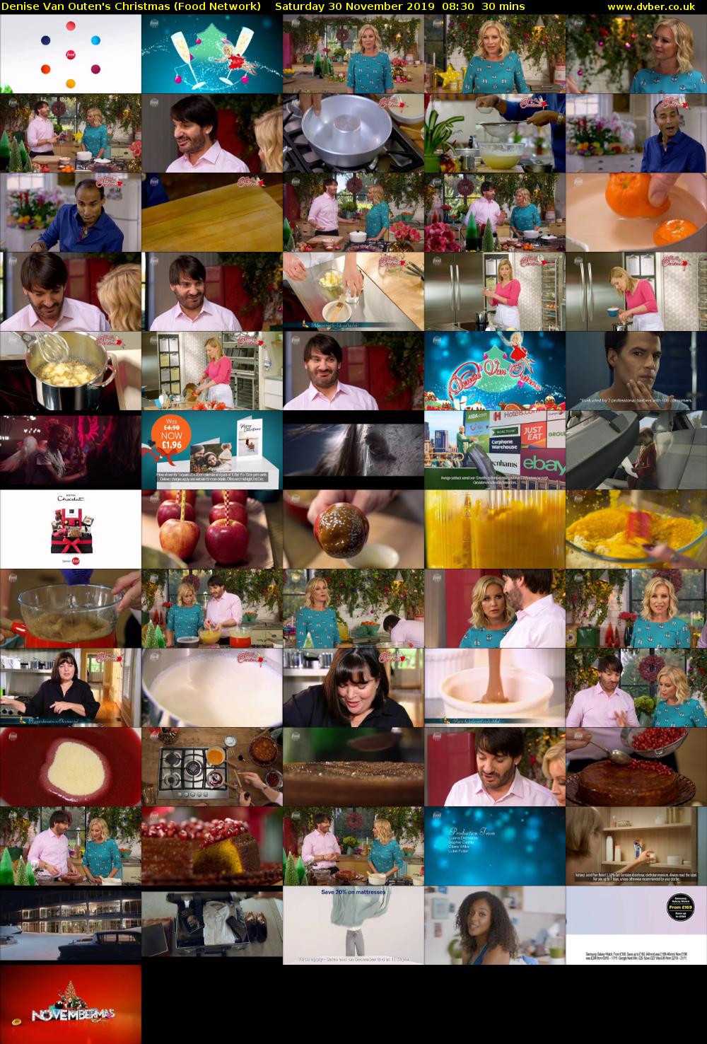 Denise Van Outen's Christmas (Food Network) Saturday 30 November 2019 08:30 - 09:00