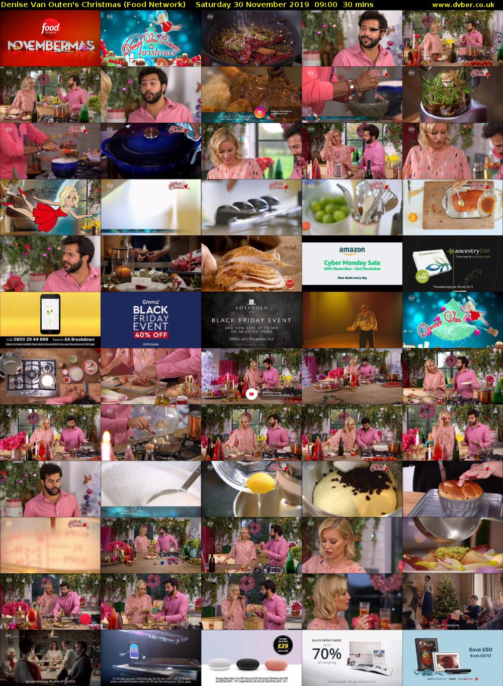 Denise Van Outen's Christmas (Food Network) Saturday 30 November 2019 09:00 - 09:30