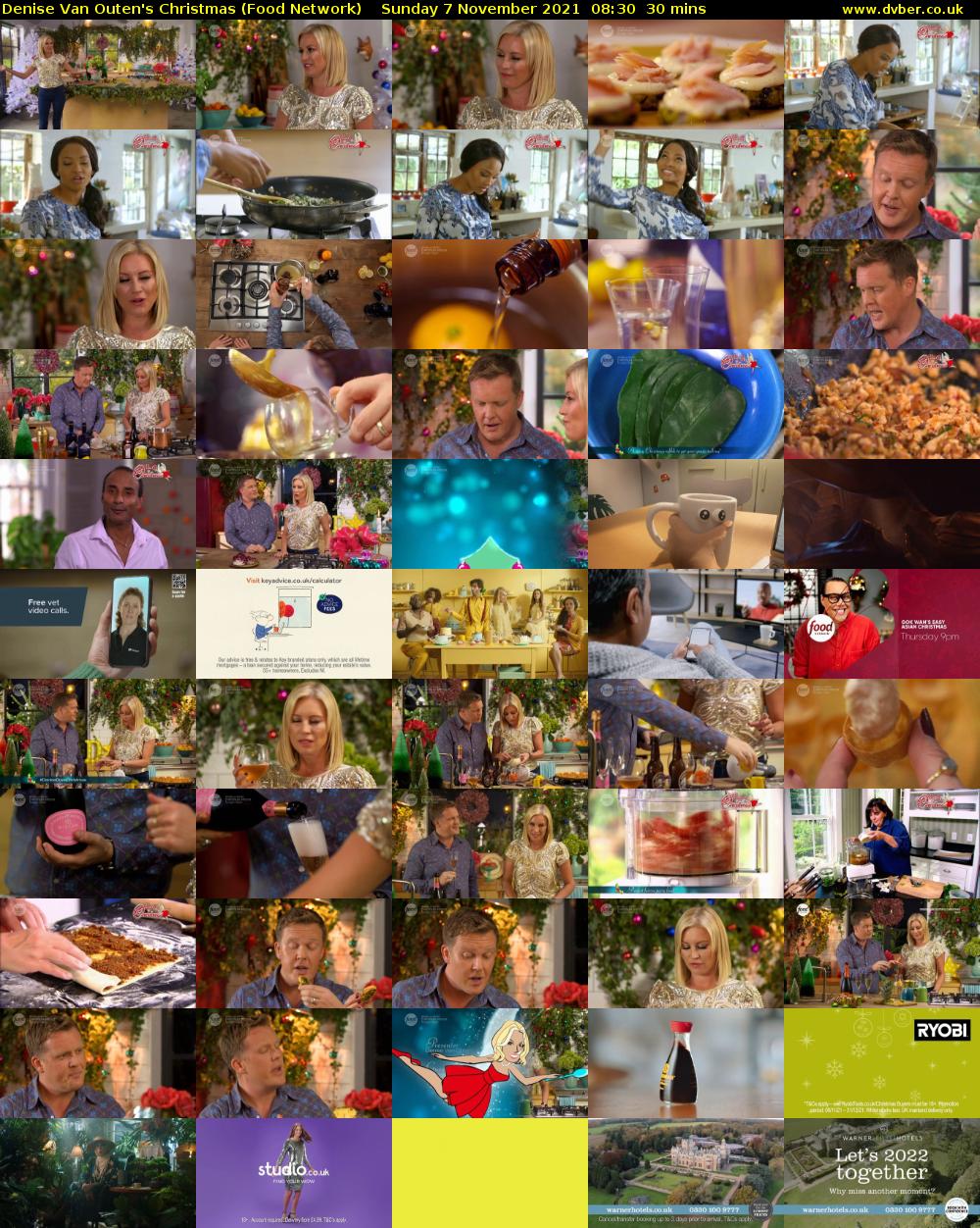 Denise Van Outen's Christmas (Food Network) Sunday 7 November 2021 08:30 - 09:00