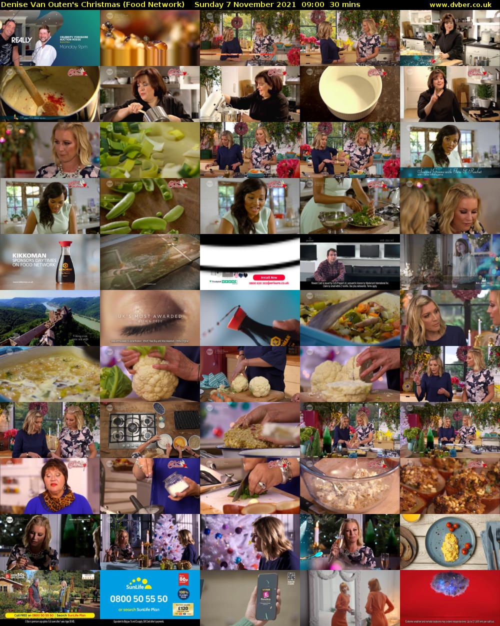 Denise Van Outen's Christmas (Food Network) Sunday 7 November 2021 09:00 - 09:30