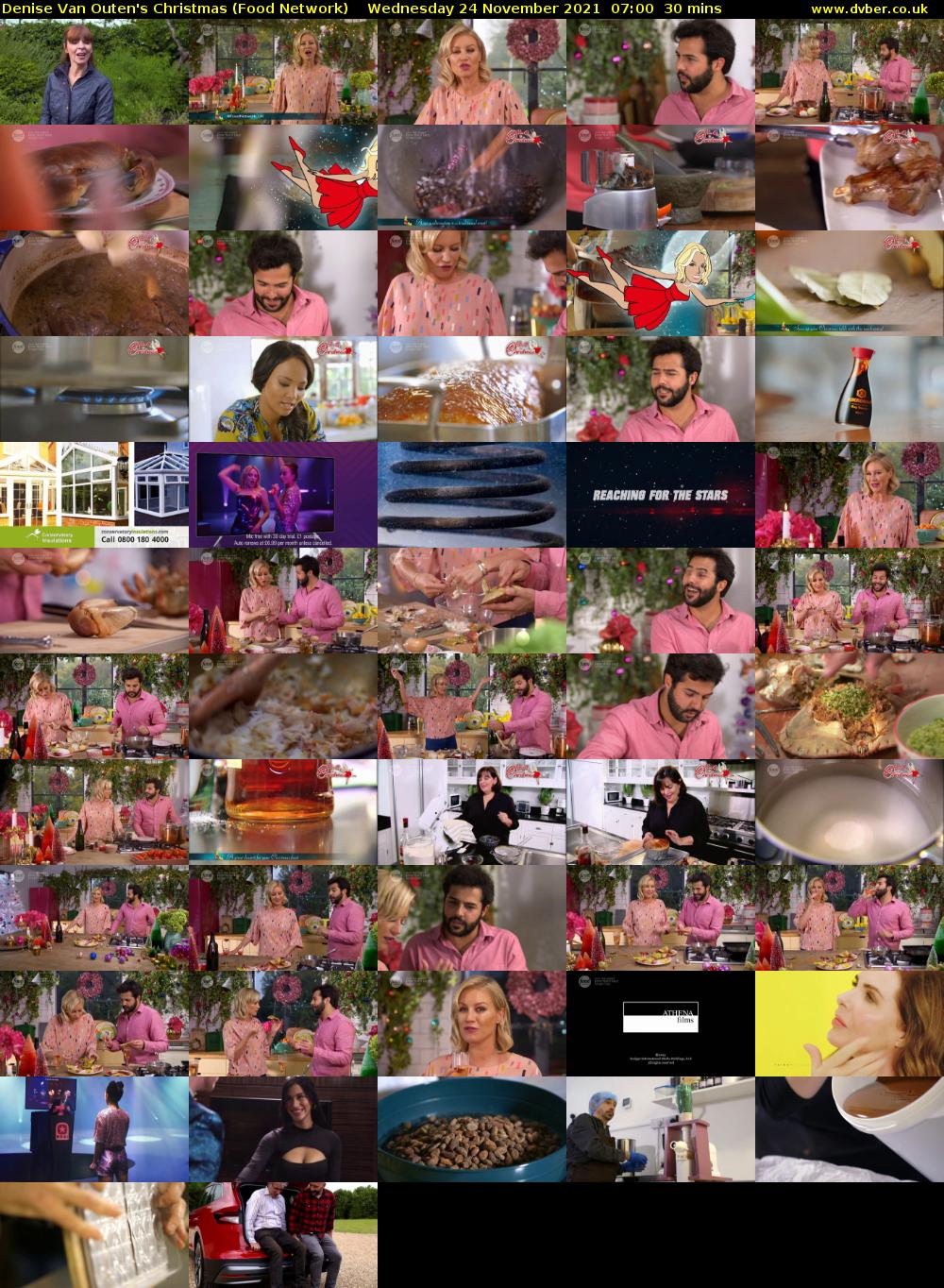 Denise Van Outen's Christmas (Food Network) Wednesday 24 November 2021 07:00 - 07:30