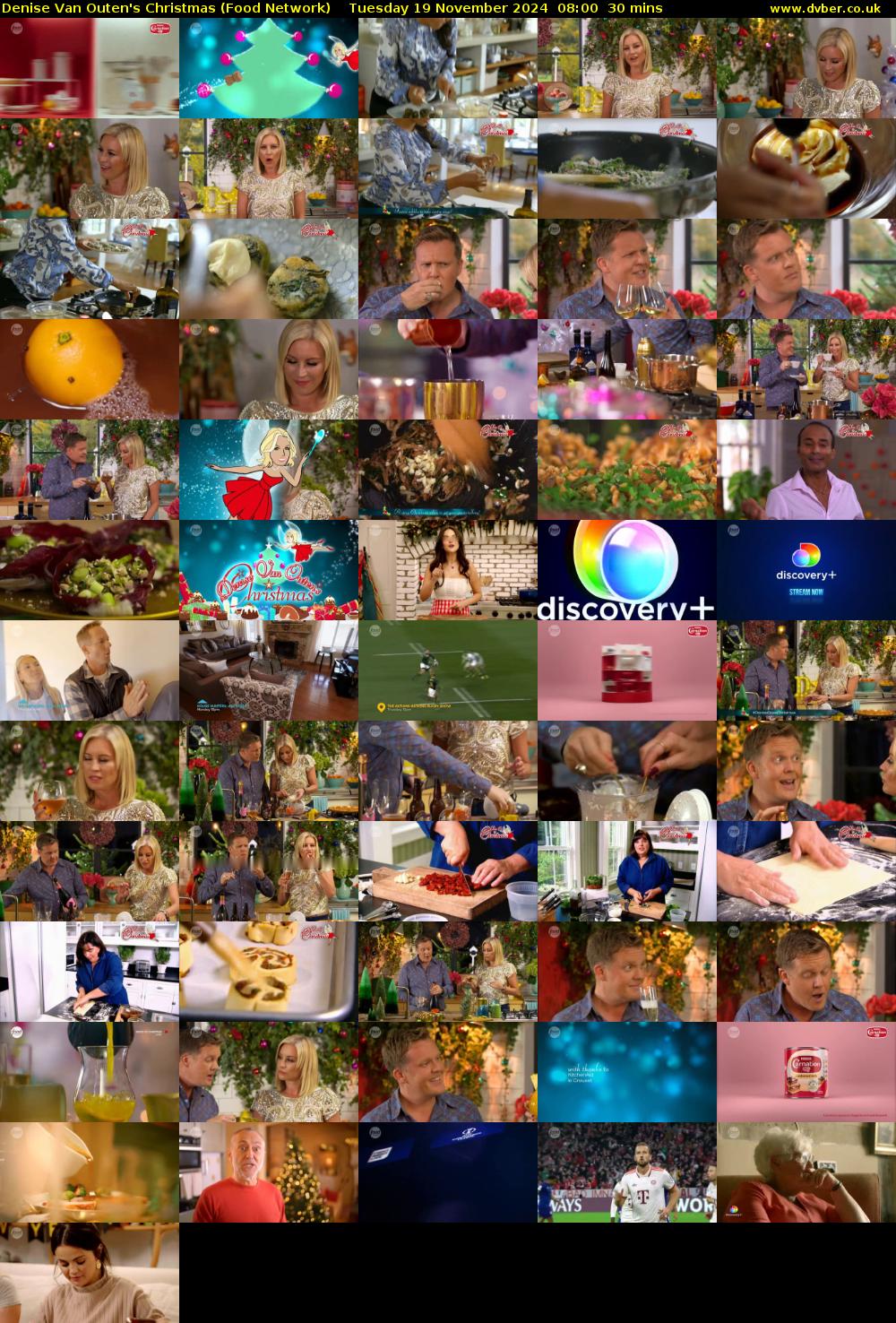 Denise Van Outen's Christmas (Food Network) Tuesday 19 November 2024 08:00 - 08:30