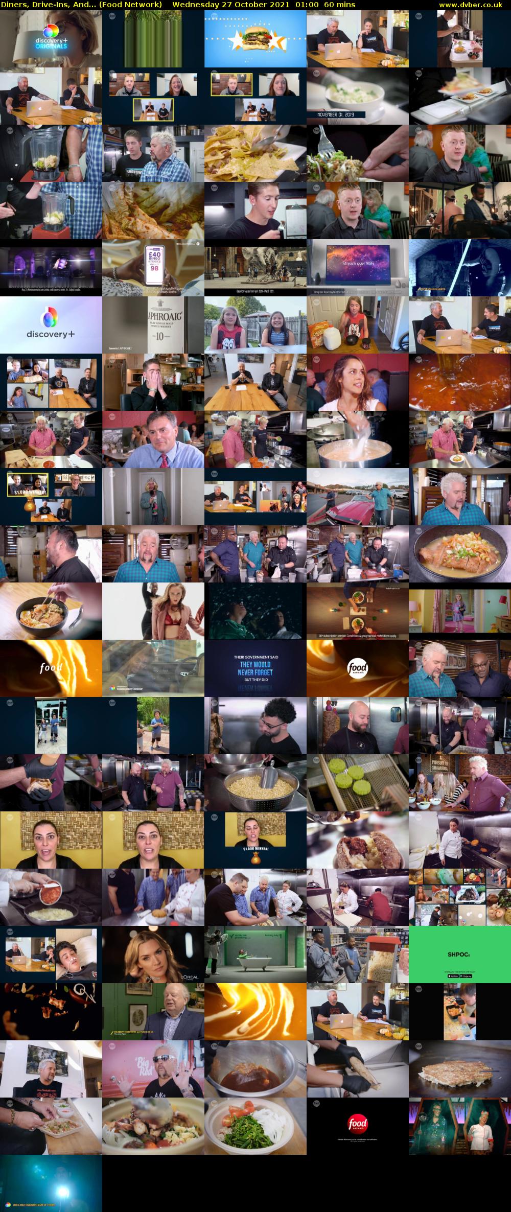Diners, Drive-Ins, And... (Food Network) Wednesday 27 October 2021 01:00 - 02:00