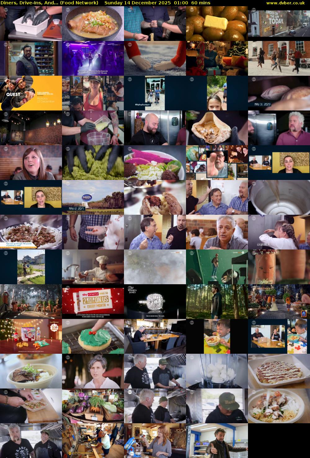 Diners, Drive-Ins, And... (Food Network) Sunday 14 December 2025 01:00 - 02:00