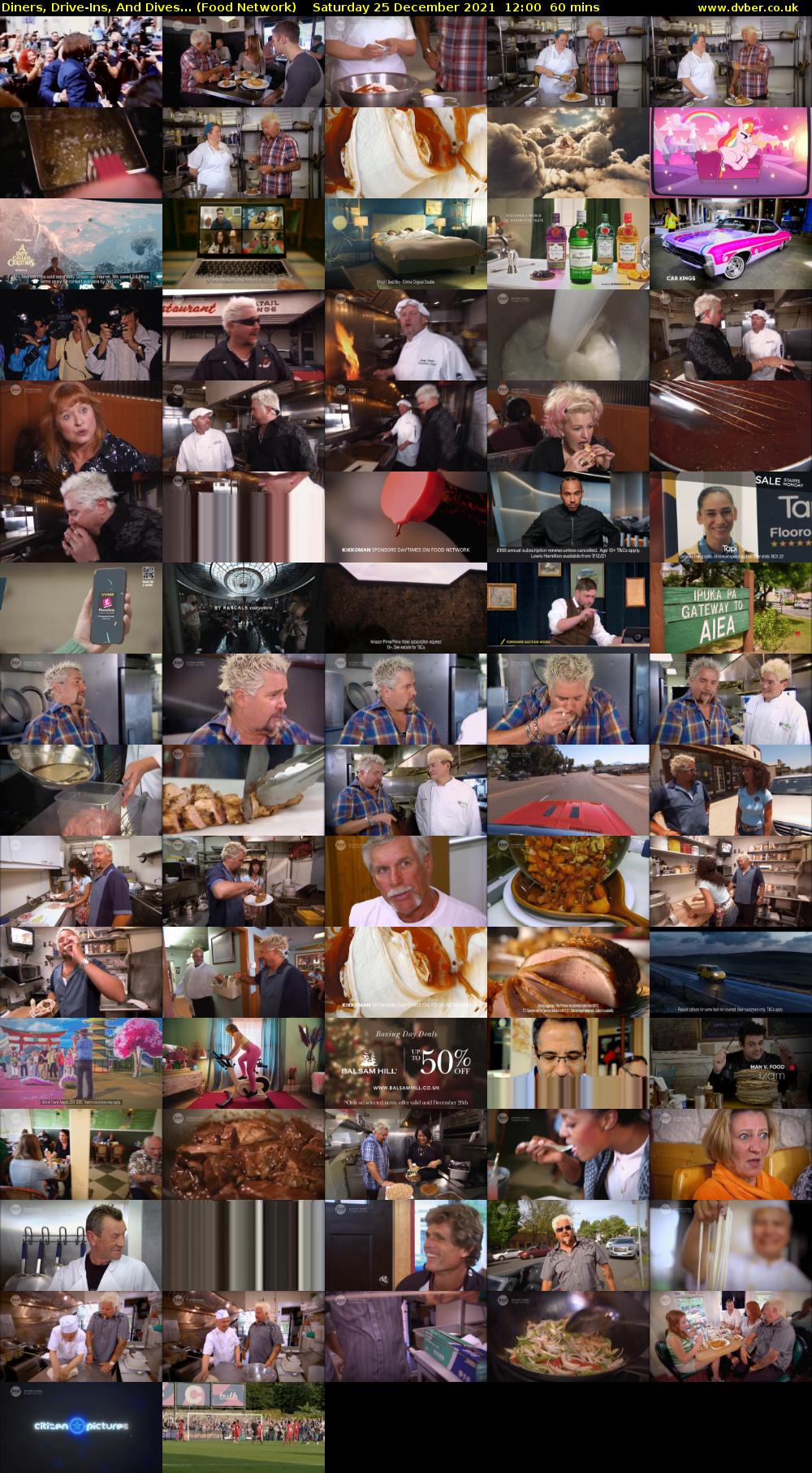 Diners, Drive-Ins, And Dives... (Food Network) Saturday 25 December 2021 12:00 - 13:00