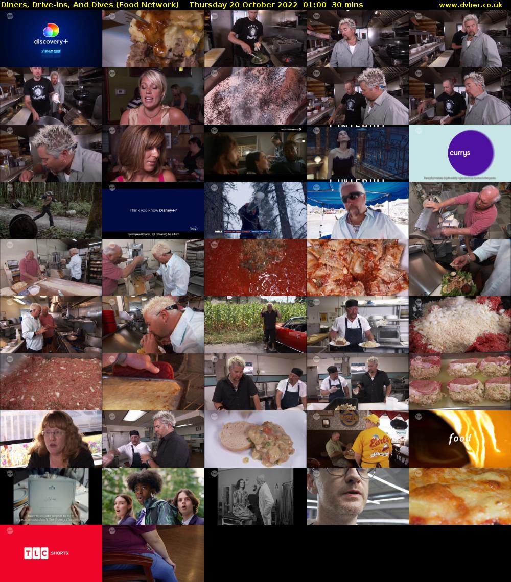 Diners, Drive-Ins, And Dives (Food Network) Thursday 20 October 2022 01:00 - 01:30