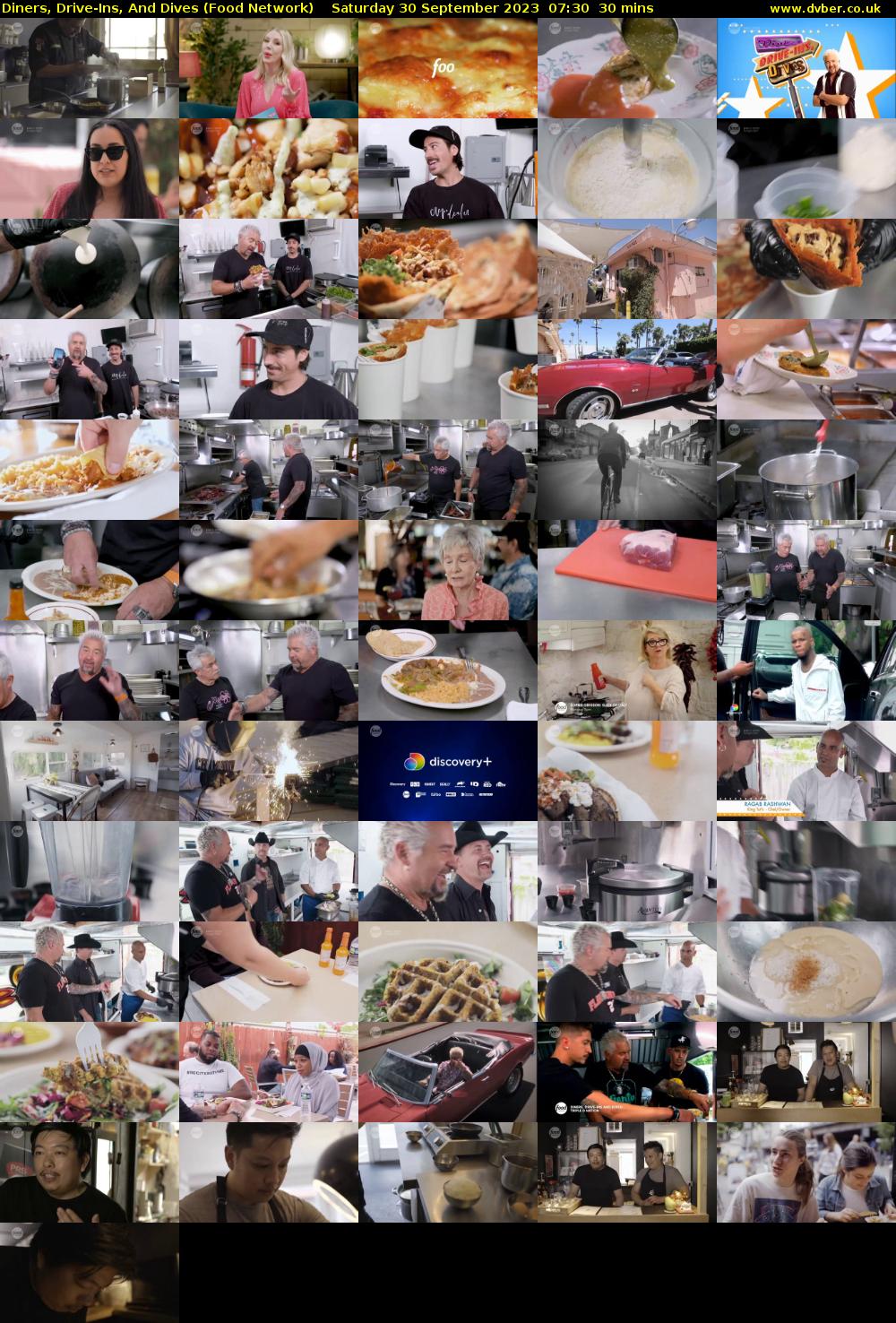 Diners, Drive-Ins, And Dives (Food Network) Saturday 30 September 2023 07:30 - 08:00
