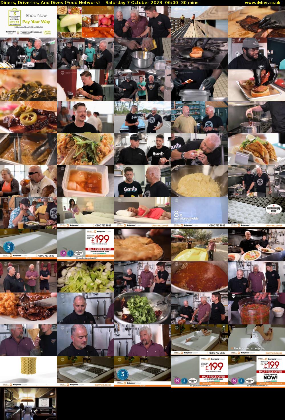 Diners, Drive-Ins, And Dives (Food Network) Saturday 7 October 2023 06:00 - 06:30