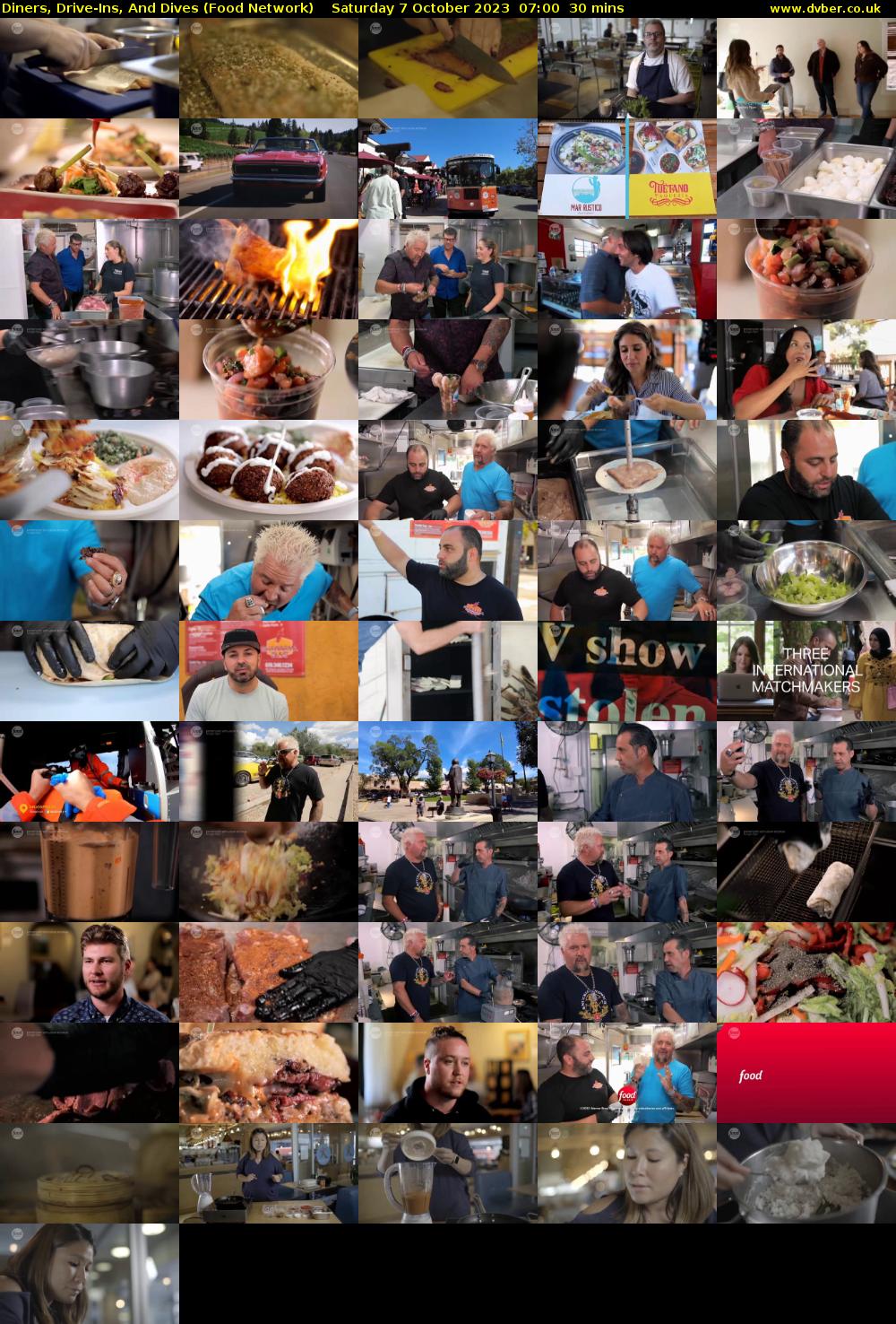 Diners, Drive-Ins, And Dives (Food Network) Saturday 7 October 2023 07:00 - 07:30
