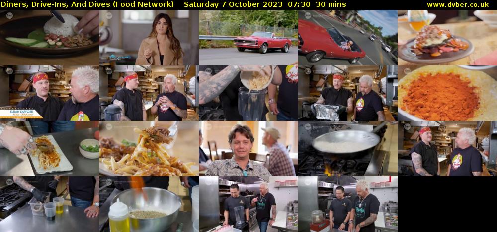 Diners, Drive-Ins, And Dives (Food Network) Saturday 7 October 2023 07:30 - 08:00
