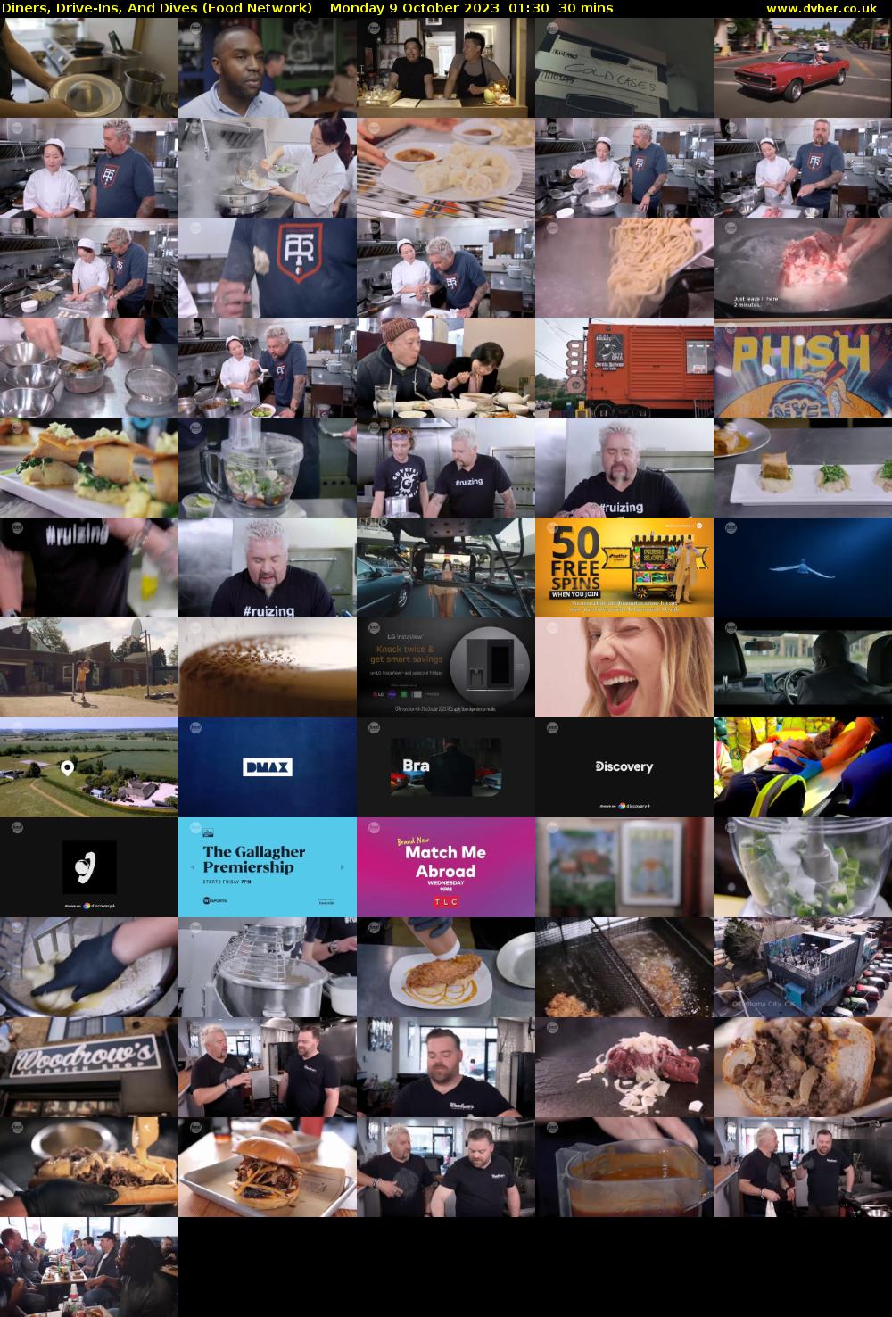 Diners, Drive-Ins, And Dives (Food Network) Monday 9 October 2023 01:30 - 02:00