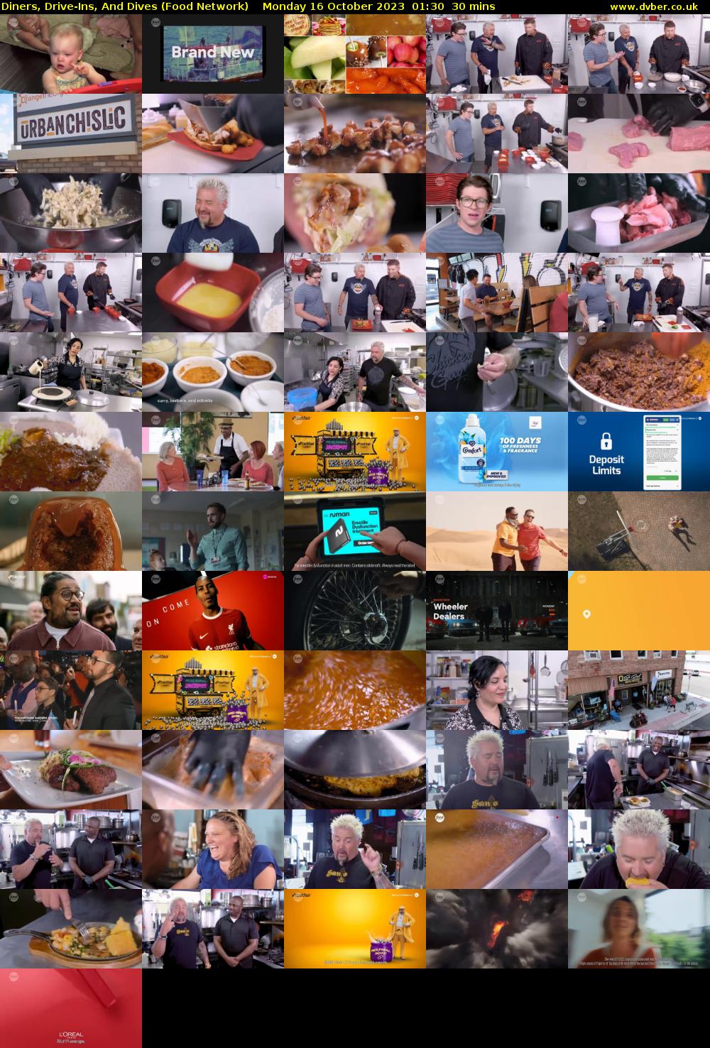 Diners, Drive-Ins, And Dives (Food Network) Monday 16 October 2023 01:30 - 02:00