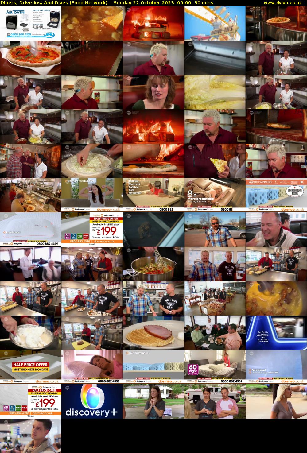 Diners, Drive-Ins, And Dives (Food Network) Sunday 22 October 2023 06:00 - 06:30
