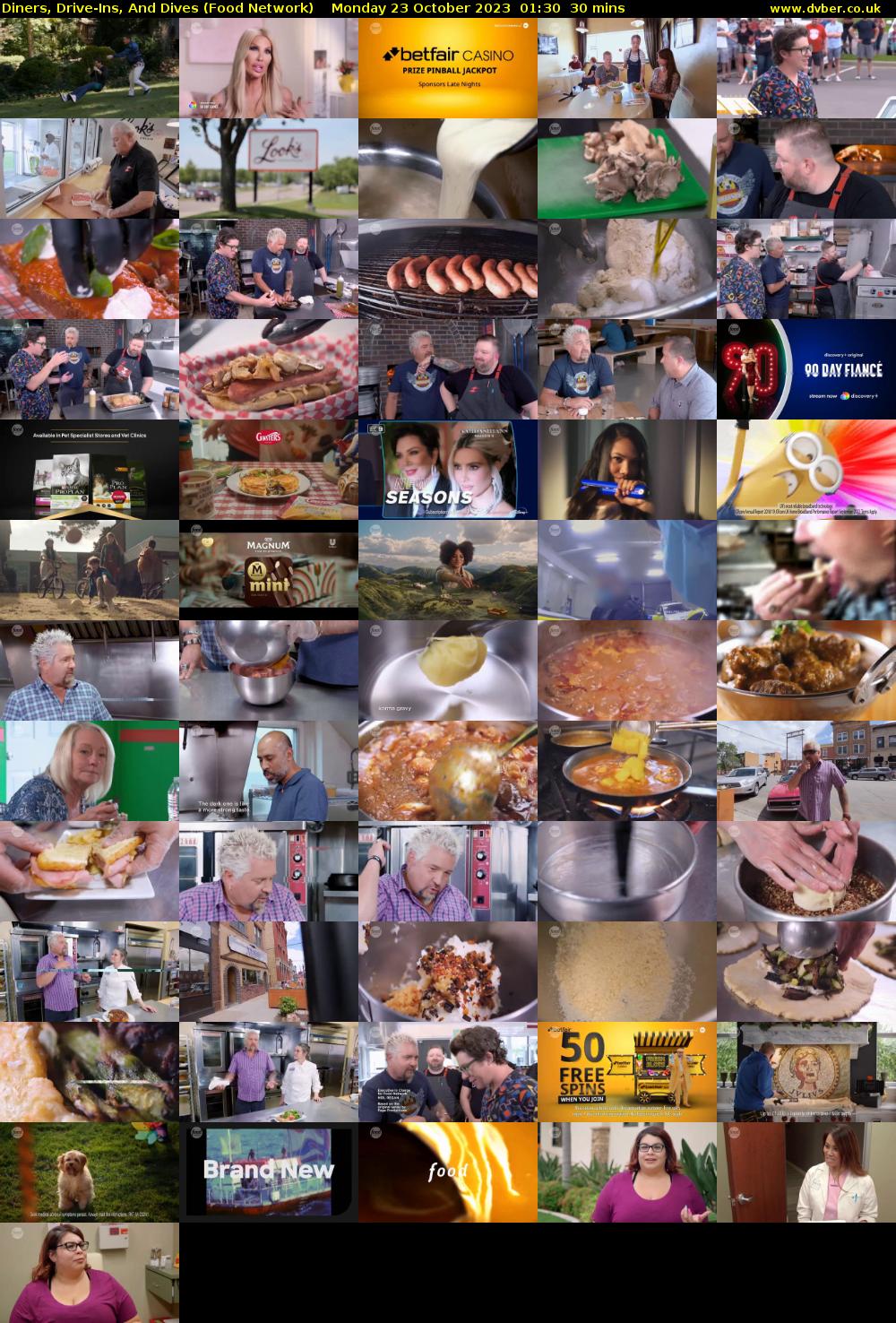 Diners, Drive-Ins, And Dives (Food Network) Monday 23 October 2023 01:30 - 02:00