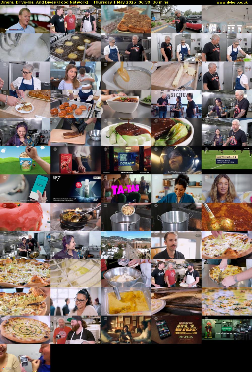 Diners, Drive-Ins, And Dives (Food Network) Thursday 1 May 2025 00:30 - 01:00