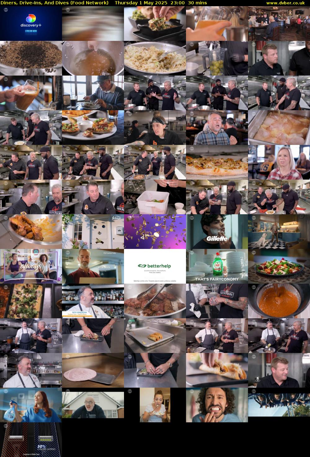Diners, Drive-Ins, And Dives (Food Network) Thursday 1 May 2025 23:00 - 23:30