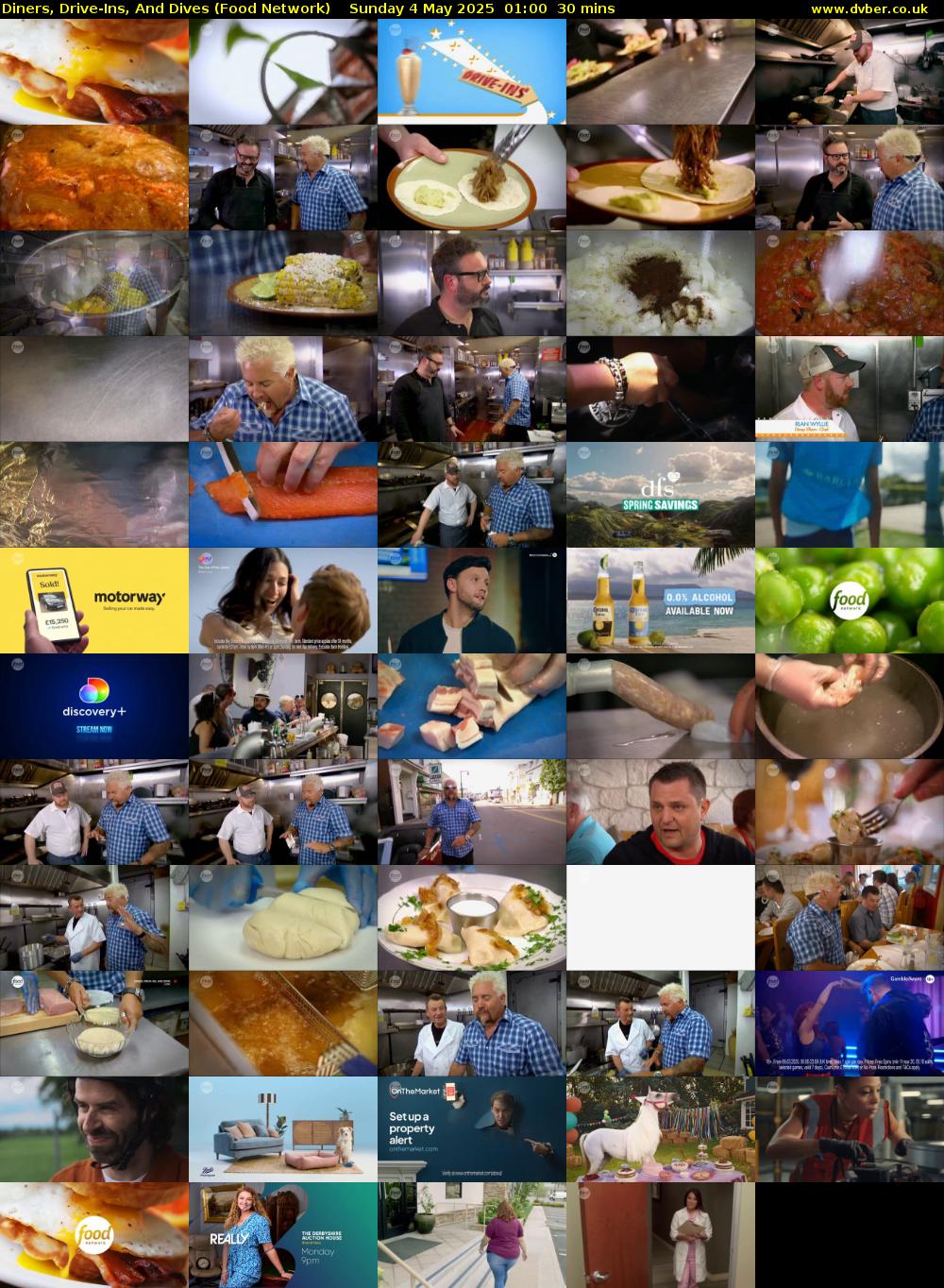 Diners, Drive-Ins, And Dives (Food Network) Sunday 4 May 2025 01:00 - 01:30