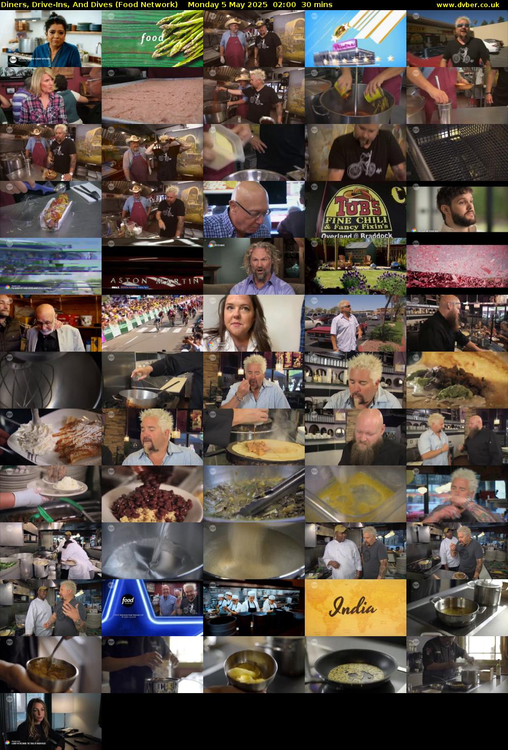 Diners, Drive-Ins, And Dives (Food Network) Monday 5 May 2025 02:00 - 02:30