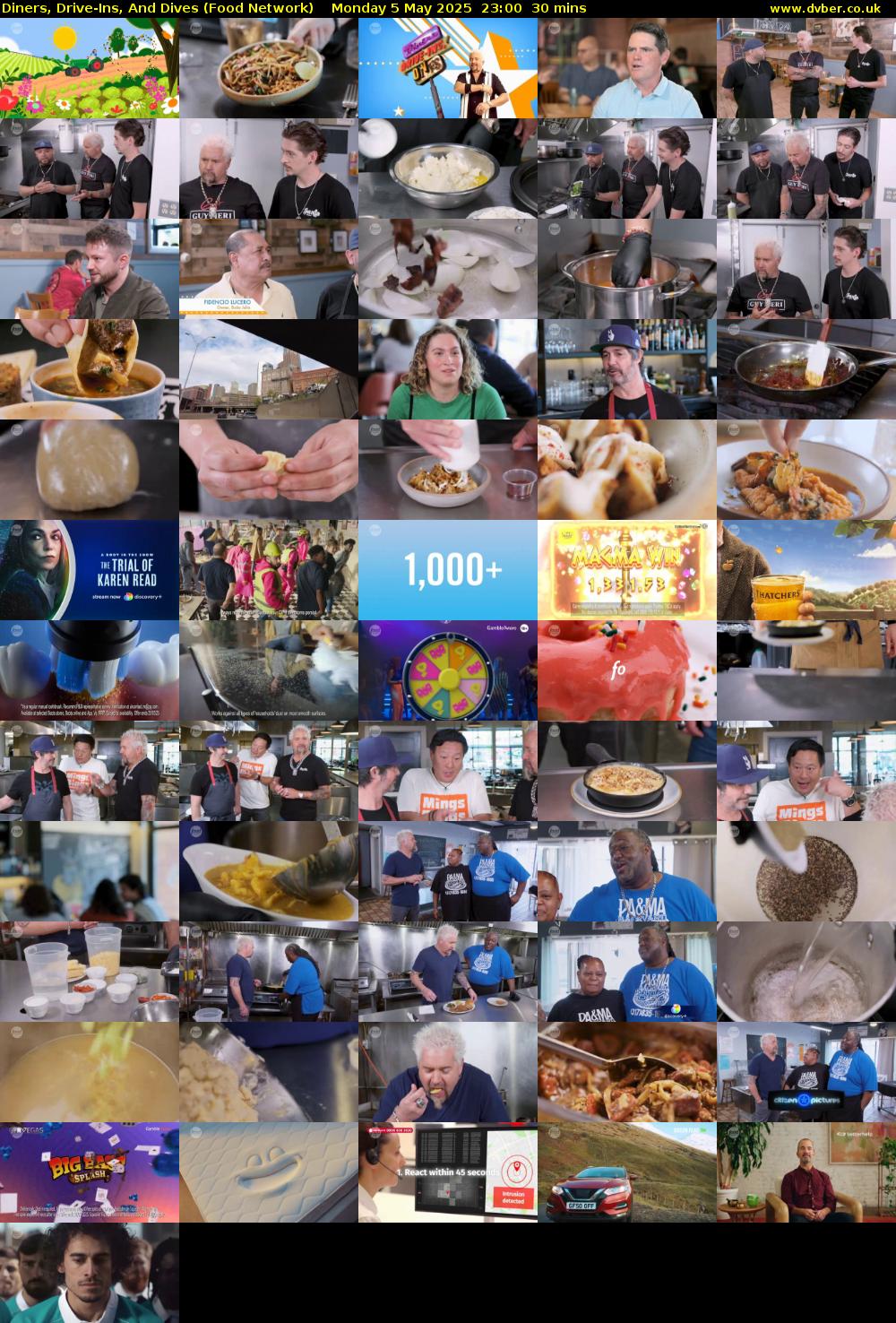 Diners, Drive-Ins, And Dives (Food Network) Monday 5 May 2025 23:00 - 23:30