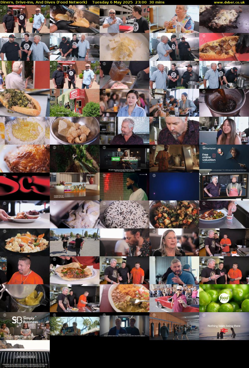 Diners, Drive-Ins, And Dives (Food Network) Tuesday 6 May 2025 23:00 - 23:30