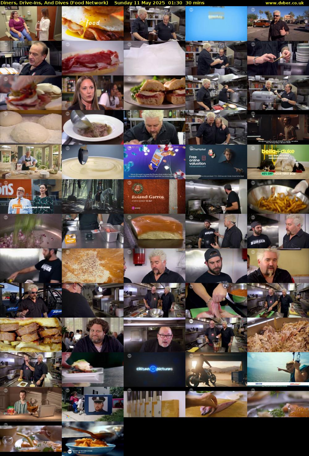 Diners, Drive-Ins, And Dives (Food Network) Sunday 11 May 2025 01:30 - 02:00