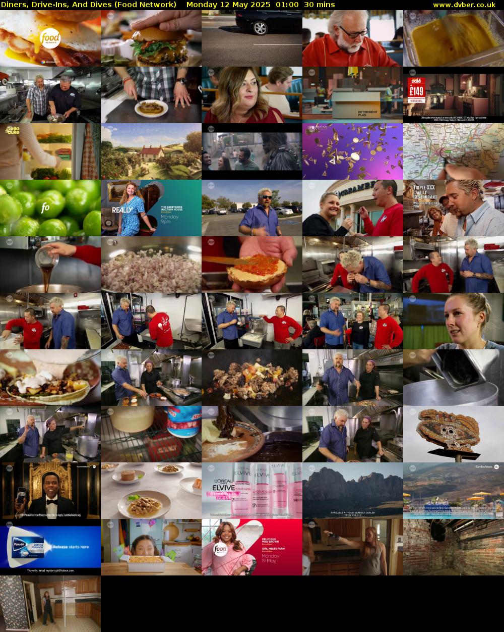 Diners, Drive-Ins, And Dives (Food Network) Monday 12 May 2025 01:00 - 01:30