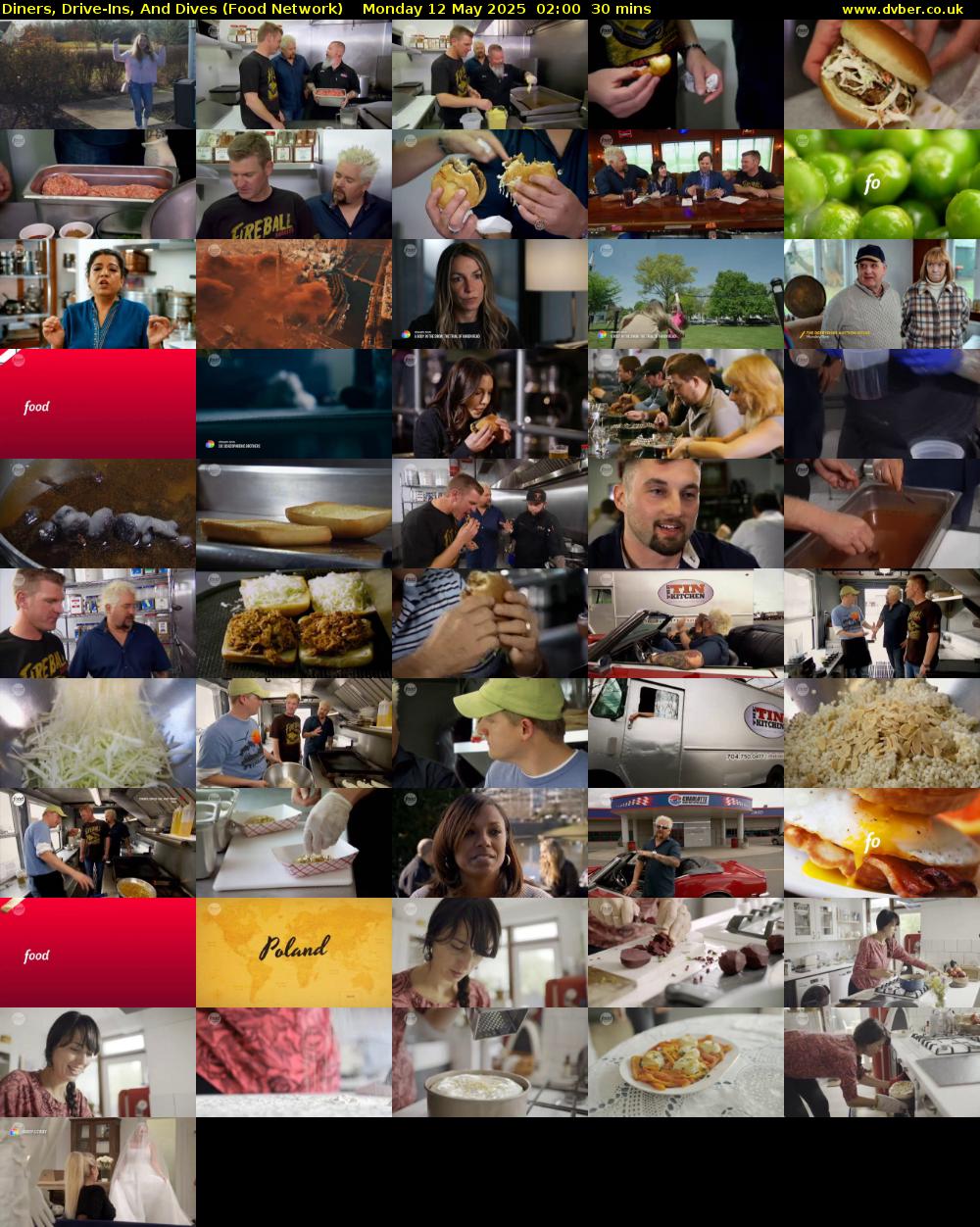 Diners, Drive-Ins, And Dives (Food Network) Monday 12 May 2025 02:00 - 02:30