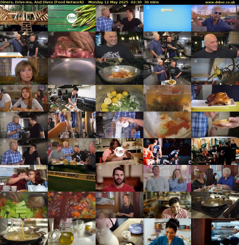 Diners, Drive-Ins, And Dives (Food Network) Monday 12 May 2025 02:30 - 03:00