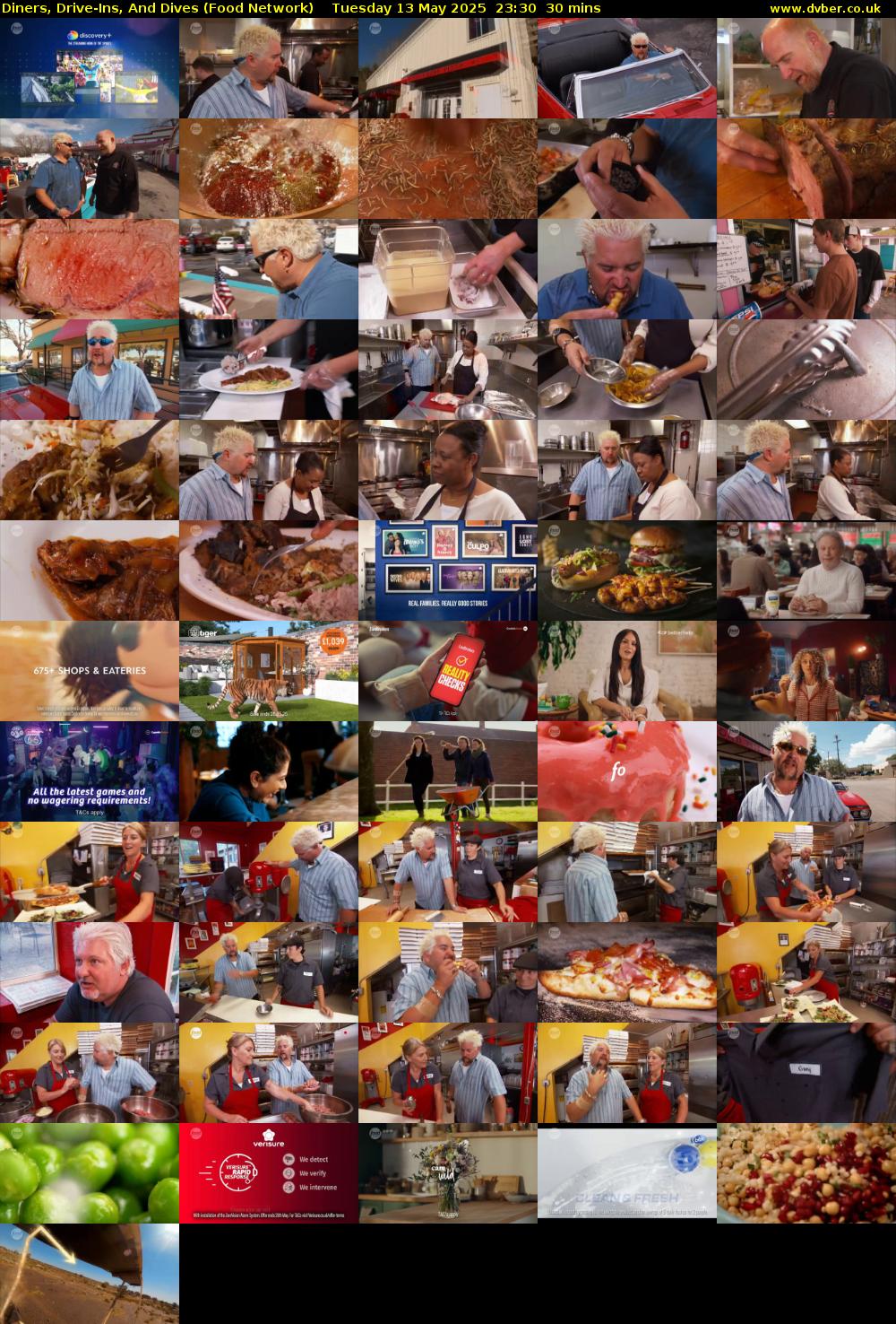 Diners, Drive-Ins, And Dives (Food Network) Tuesday 13 May 2025 23:30 - 00:00