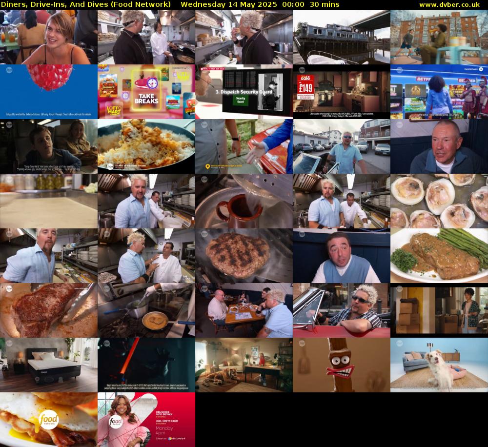 Diners, Drive-Ins, And Dives (Food Network) Wednesday 14 May 2025 00:00 - 00:30