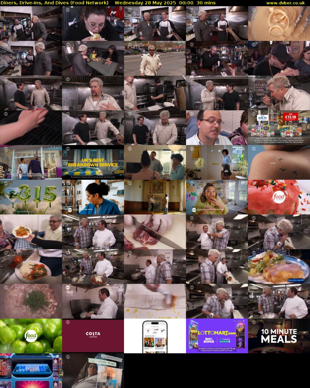 Diners, Drive-Ins, And Dives (Food Network) Wednesday 28 May 2025 00:00 - 00:30