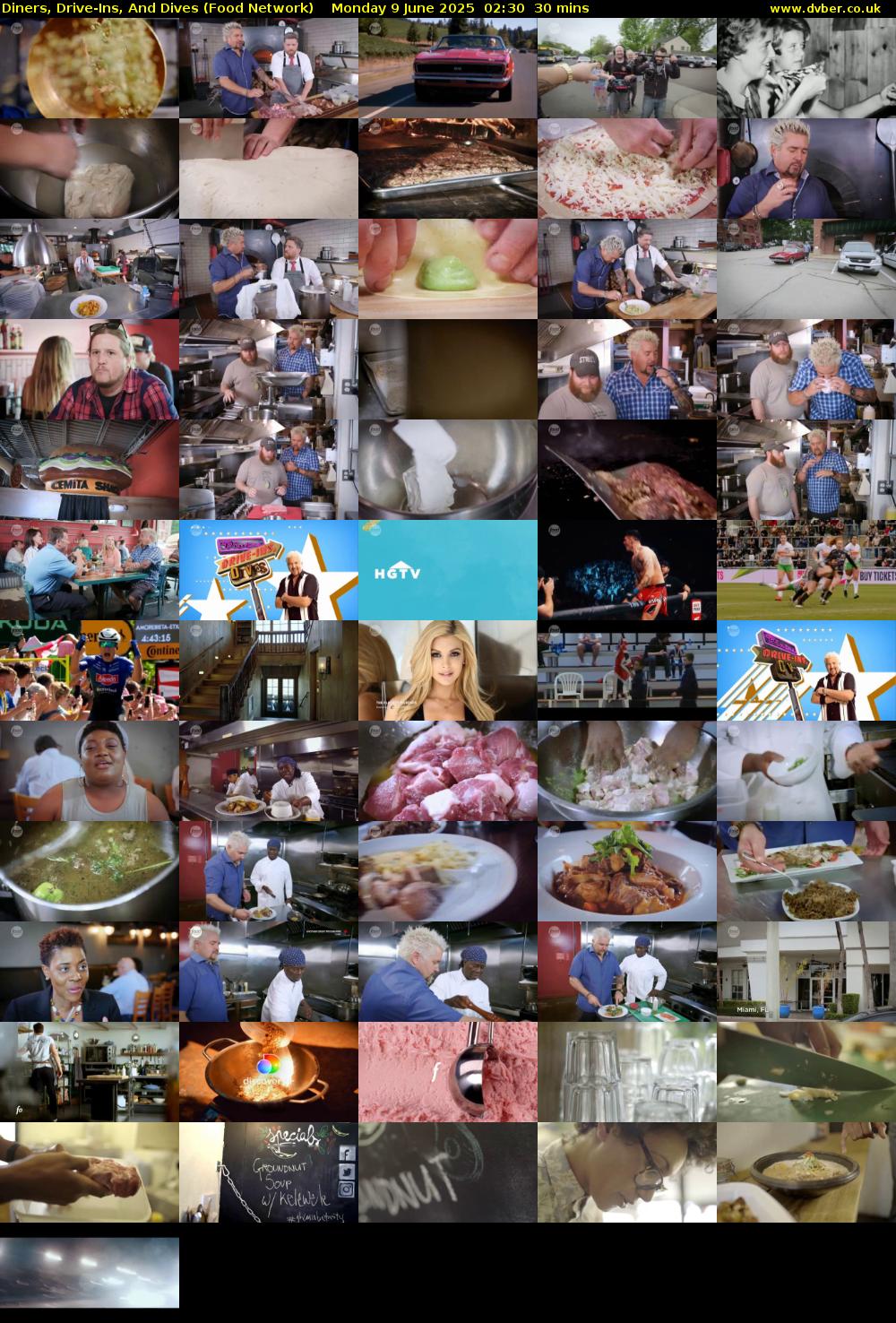 Diners, Drive-Ins, And Dives (Food Network) Monday 9 June 2025 02:30 - 03:00