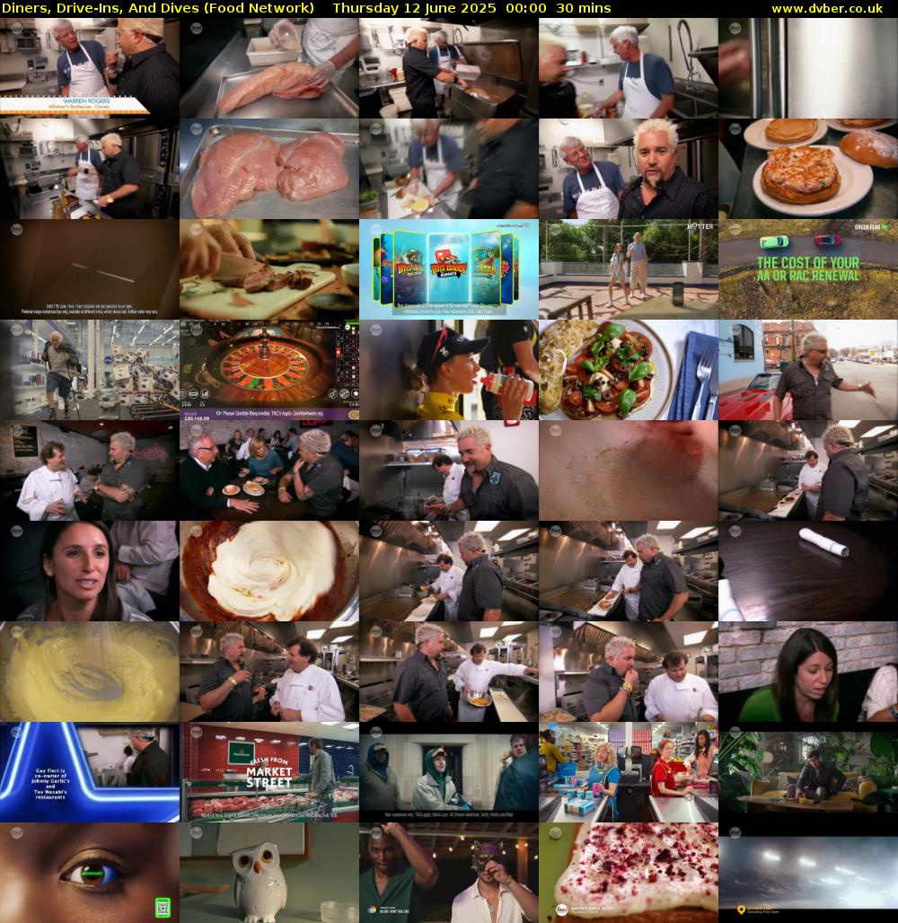 Diners, Drive-Ins, And Dives (Food Network) Thursday 12 June 2025 00:00 - 00:30