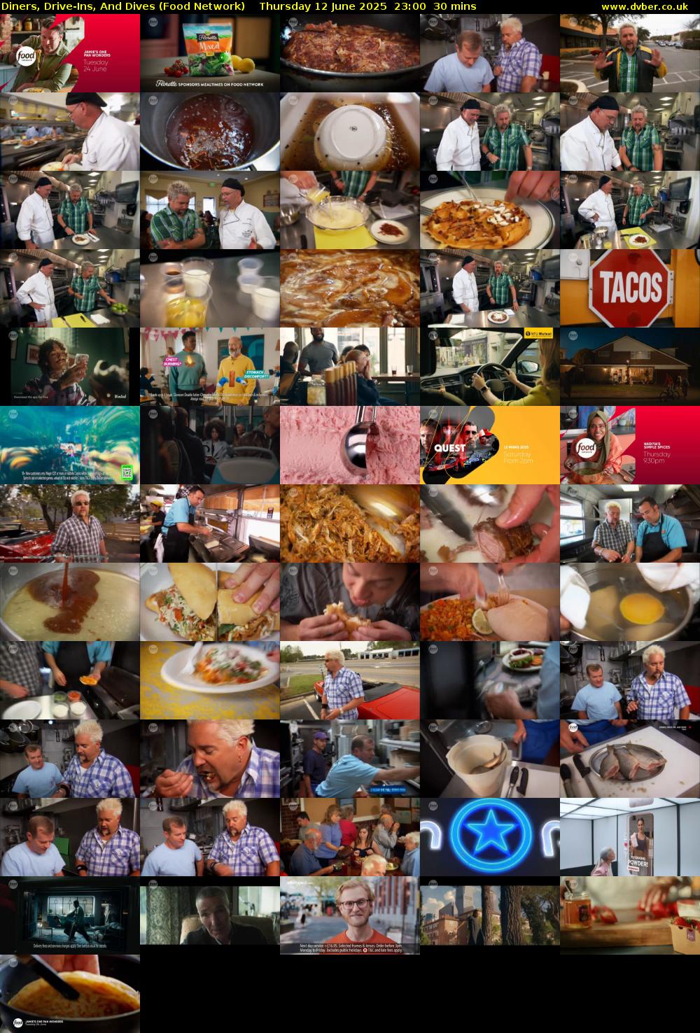 Diners, Drive-Ins, And Dives (Food Network) Thursday 12 June 2025 23:00 - 23:30