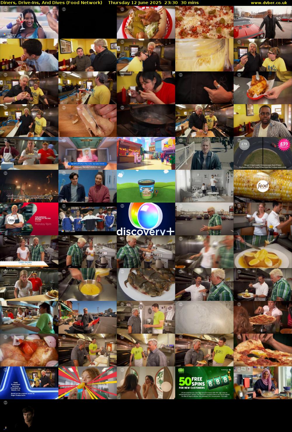 Diners, Drive-Ins, And Dives (Food Network) Thursday 12 June 2025 23:30 - 00:00