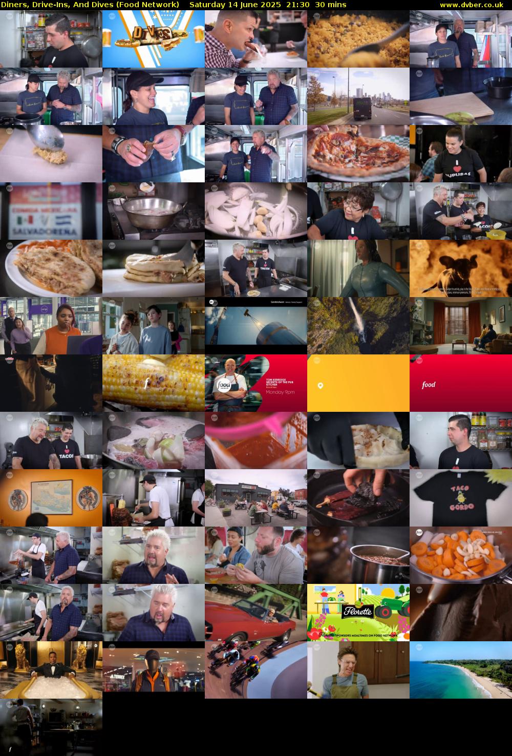 Diners, Drive-Ins, And Dives (Food Network) Saturday 14 June 2025 21:30 - 22:00
