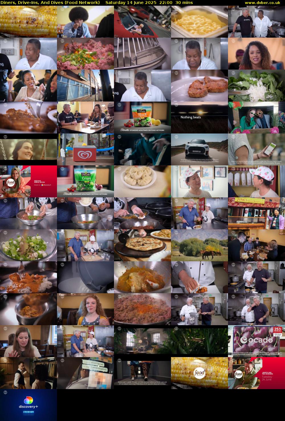 Diners, Drive-Ins, And Dives (Food Network) Saturday 14 June 2025 22:00 - 22:30