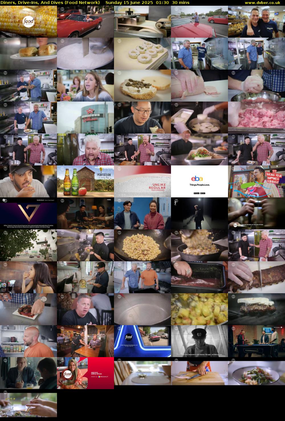 Diners, Drive-Ins, And Dives (Food Network) Sunday 15 June 2025 01:30 - 02:00