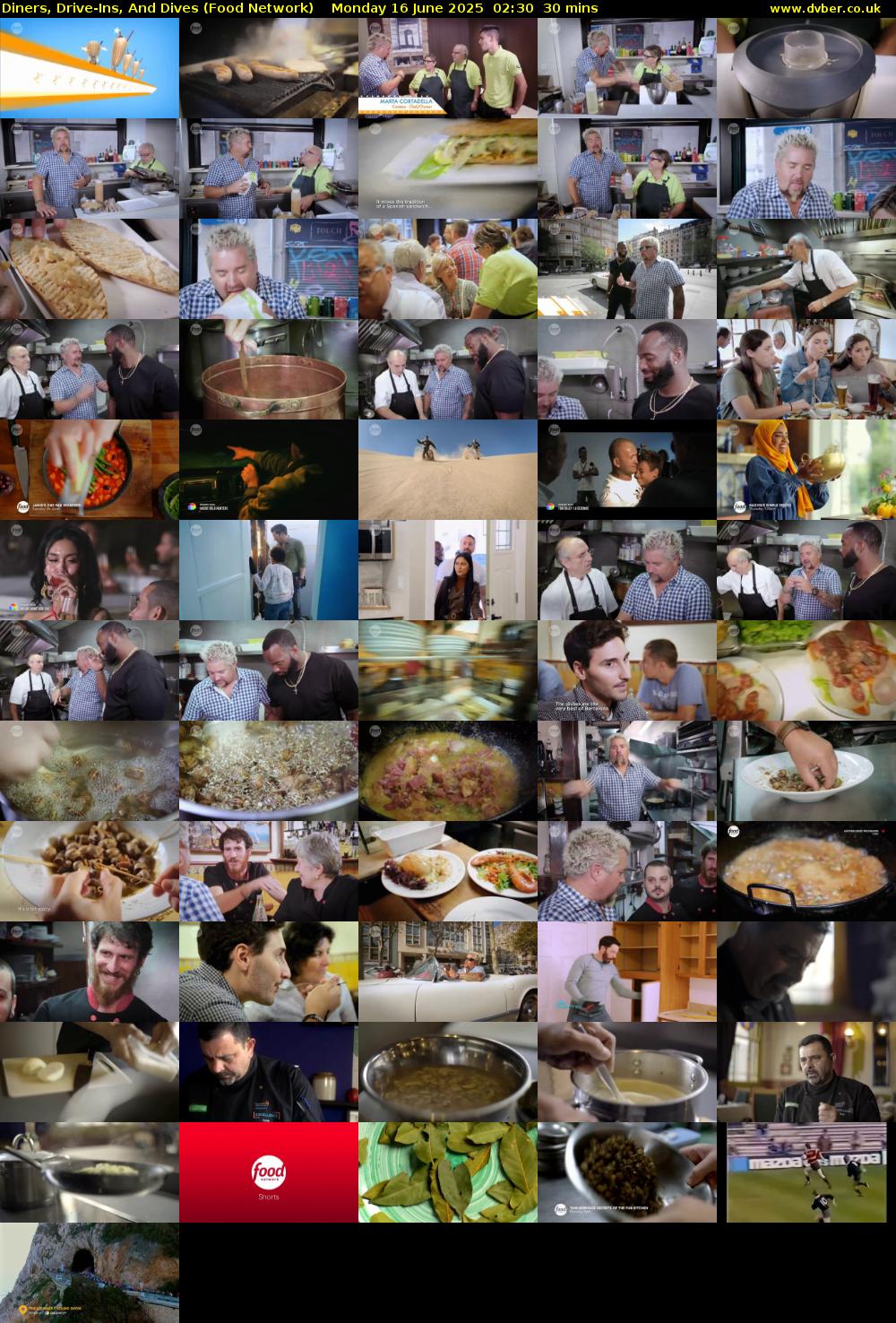 Diners, Drive-Ins, And Dives (Food Network) Monday 16 June 2025 02:30 - 03:00