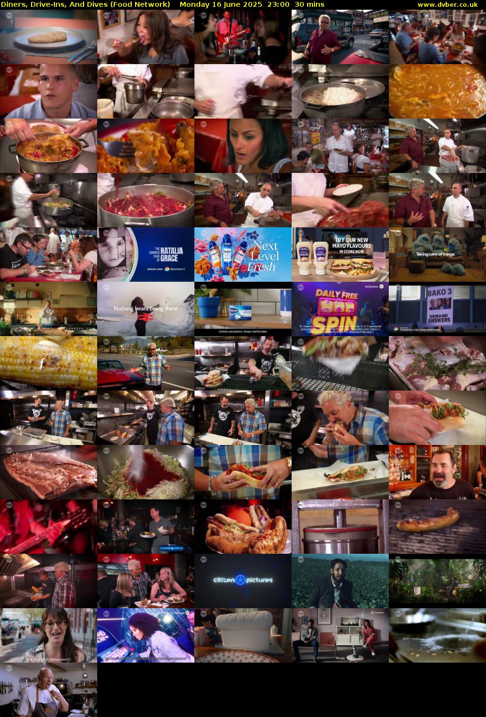 Diners, Drive-Ins, And Dives (Food Network) Monday 16 June 2025 23:00 - 23:30