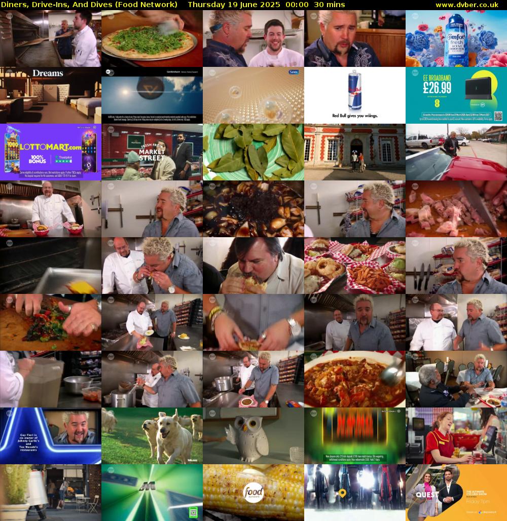 Diners, Drive-Ins, And Dives (Food Network) Thursday 19 June 2025 00:00 - 00:30