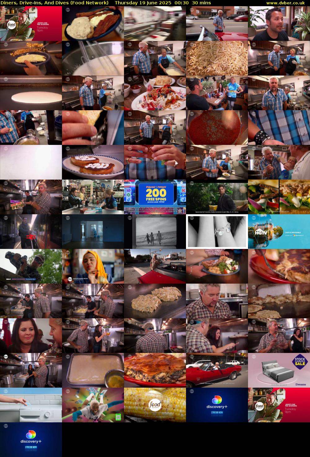 Diners, Drive-Ins, And Dives (Food Network) Thursday 19 June 2025 00:30 - 01:00