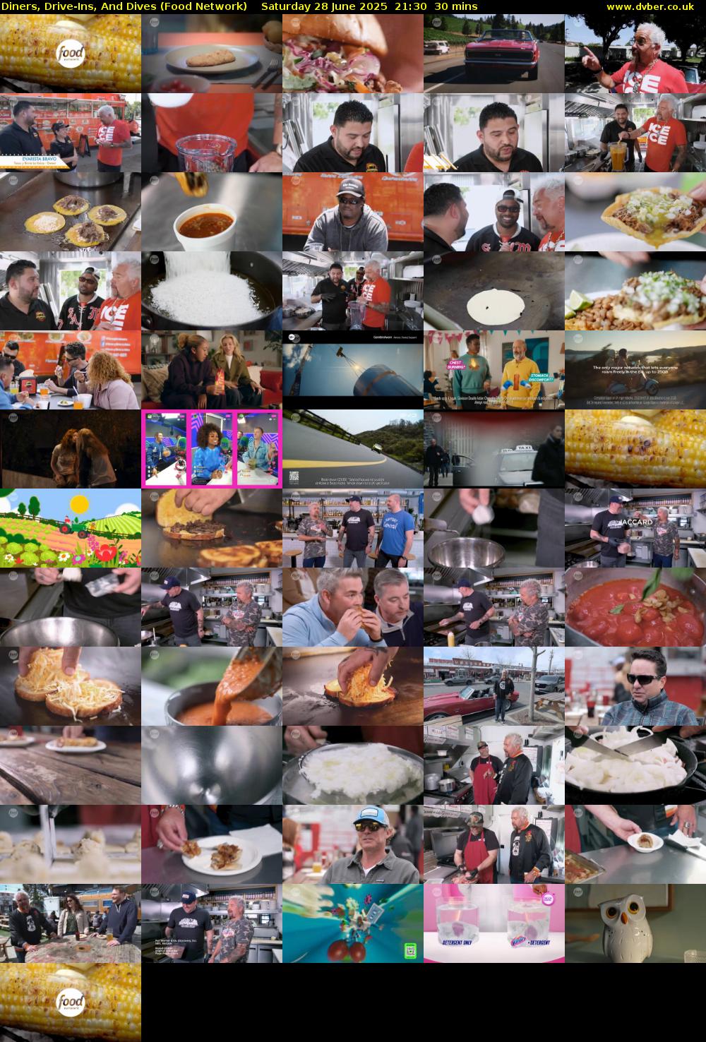 Diners, Drive-Ins, And Dives (Food Network) Saturday 28 June 2025 21:30 - 22:00
