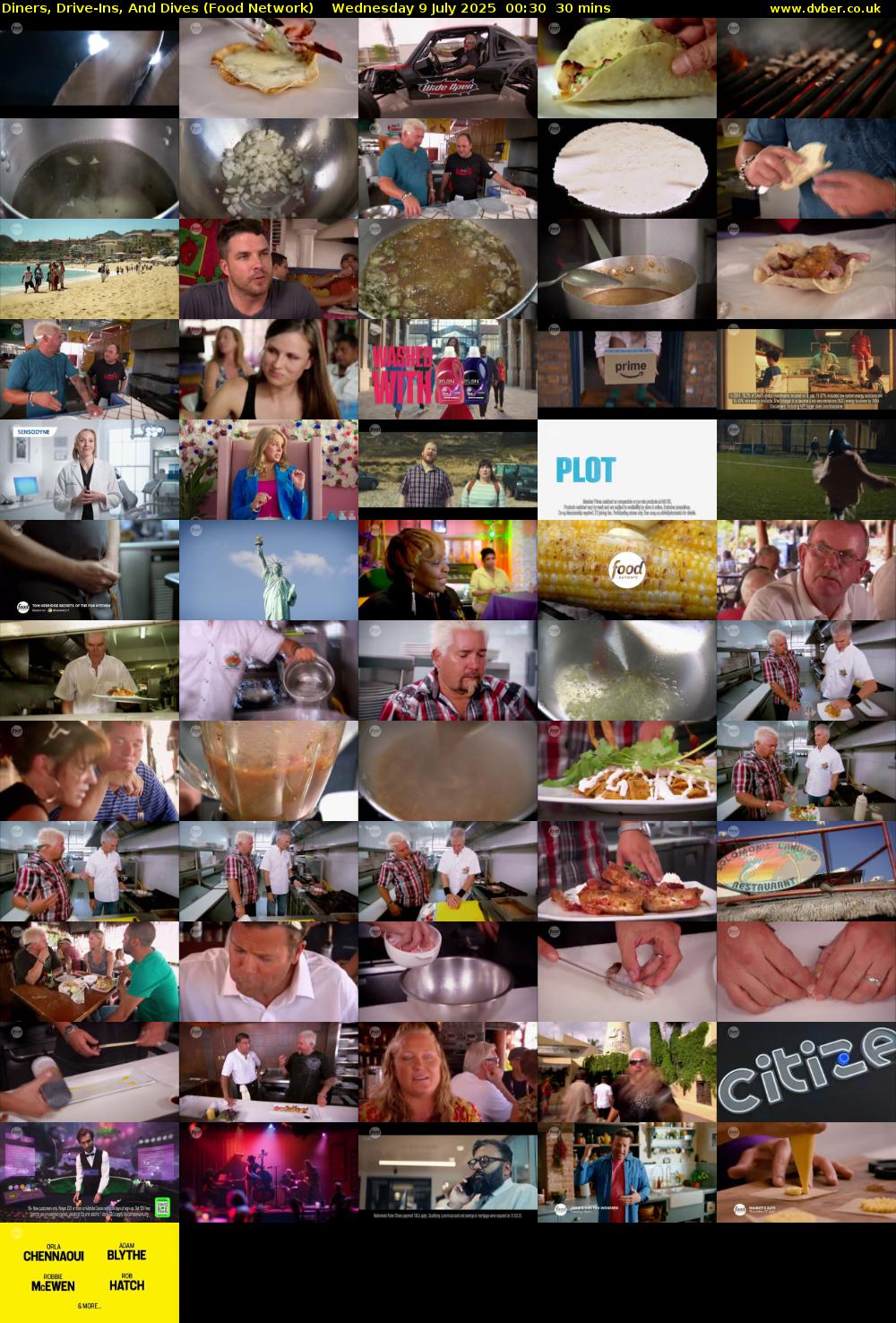 Diners, Drive-Ins, And Dives (Food Network) Wednesday 9 July 2025 00:30 - 01:00